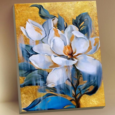 Картина по номерам с поталью Нежная магнолия Molly HR0601 1